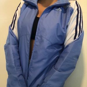 Cute vintage blue adidas windbreaker